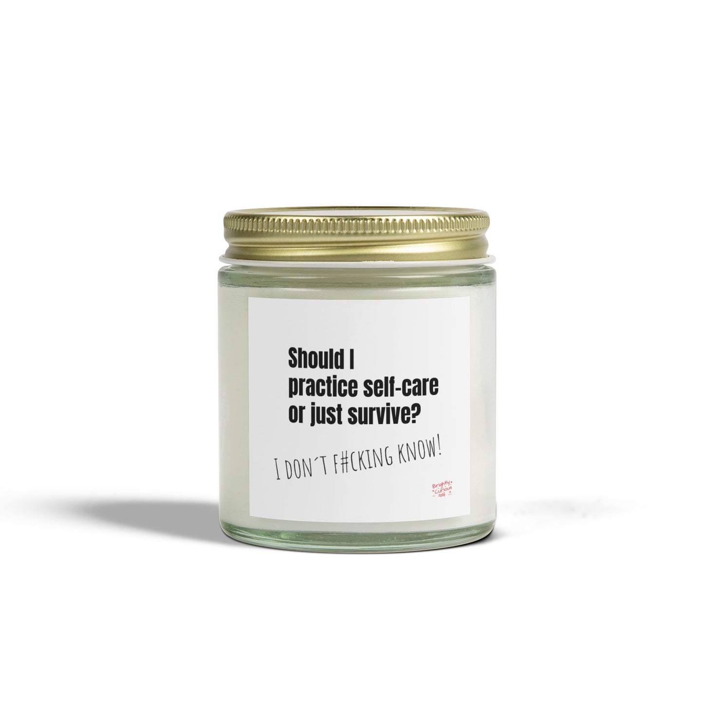 Lavender Scented Candle β "Should I Practice Self-Care or Just Survive?" | I Don't F#cking Know! | Coconut Apricot Wax 4oz / 9oz