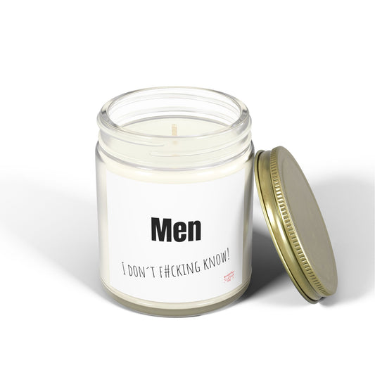 Lavender Scented Candle – "Men" | I Don't F#cking Know" | Coconut Apricot Wax 4oz / 9oz